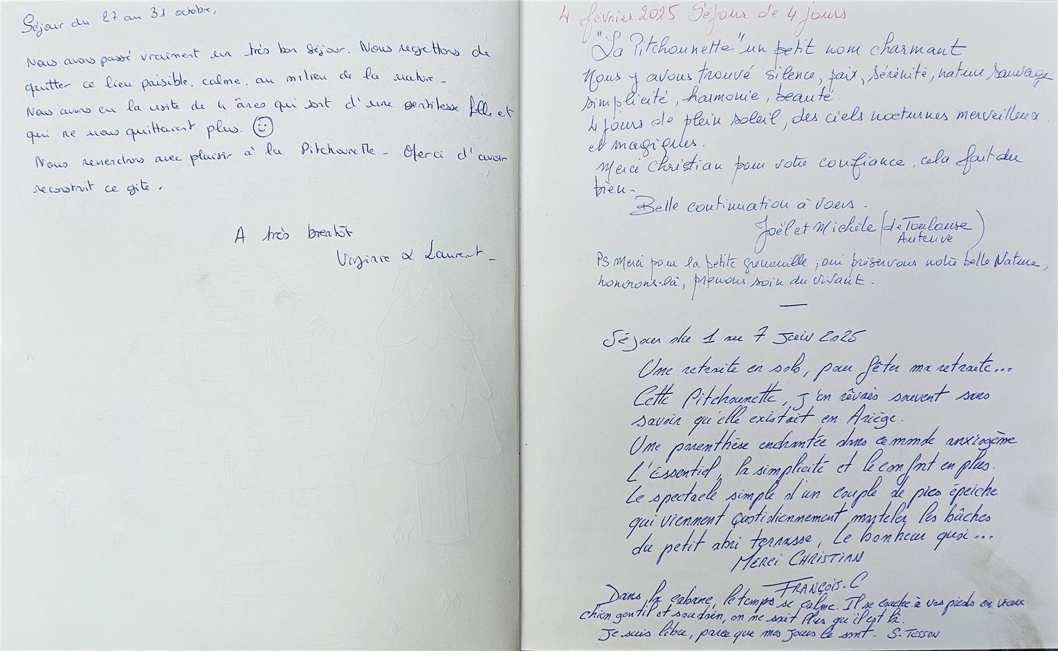 Guestbook image gite ariege